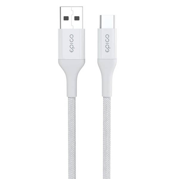 Kabel Epico USB-A/USB-C, PD 18 W, 0,3 m bílý


