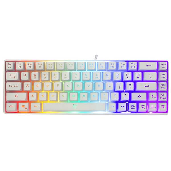 Klávesnice White Shark RONIN, US layout bílá

