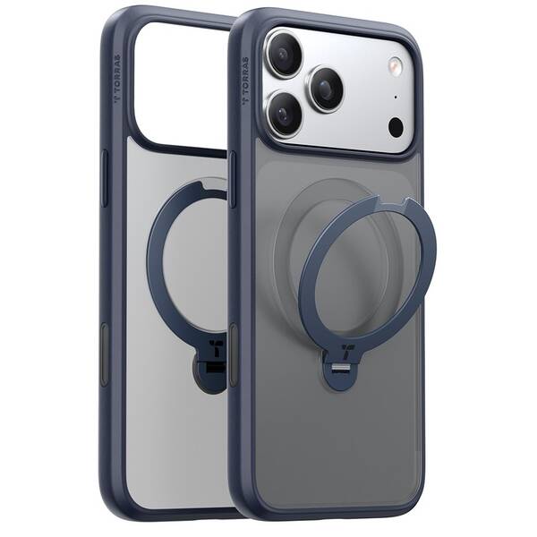Kryt na mobil Torras Ostand Q3 Spin na Apple iPhone 17 Pro modrý

