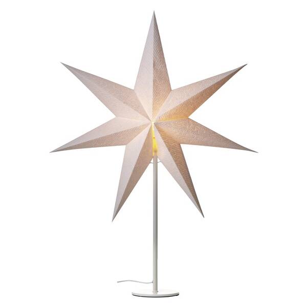 LED dekorace EMOS svícen na žárovku E14 s papírovou hvězdou bílý, 67x45 cm, vnitřní 

