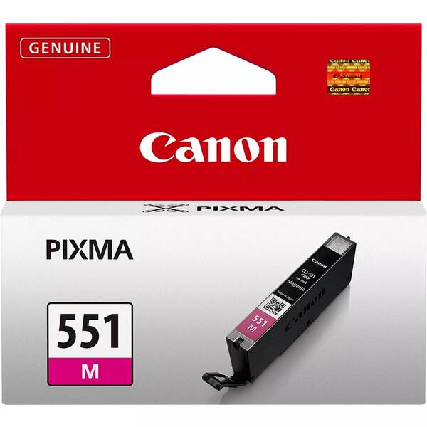 Inkoustová náplň Canon CLI-551 M, 298 stran purpurová

