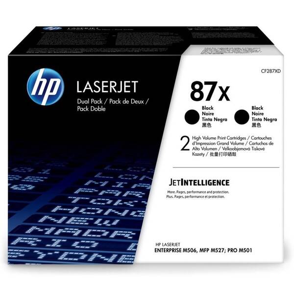 Toner HP 87X, 2x 18 000 stran, 2-pack černý

