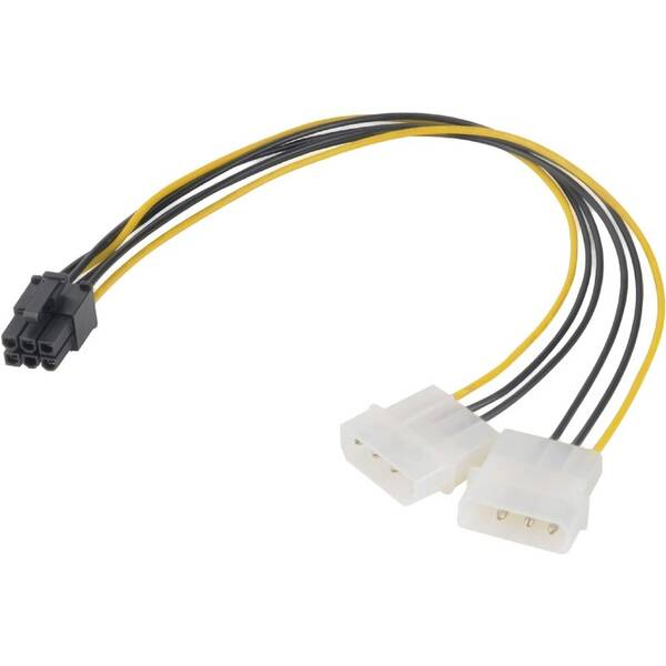 Redukce AKASA Molex 4pin Molex na 6pin PCIe adapter 

