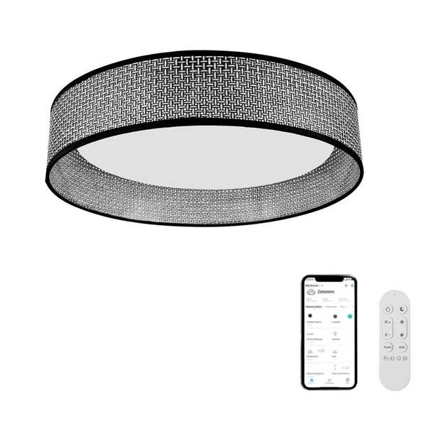 Stropní svítidlo IMMAX NEO LITE LONA, 36W, CCT, Wi-Fi, TUYA, BEACON, prům. 45,5cm černé/bílé

