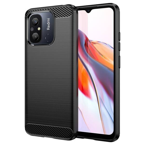 Kryt na mobil WG Carbon na Xiaomi Redmi 12C 4G černý

