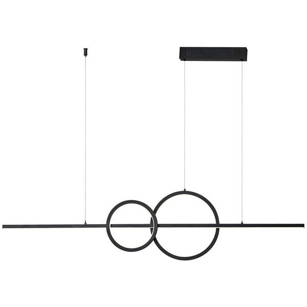 Závěsné svítidlo IMMAX NEO LITE RONDAS SMART 131cm 56W s podporou BEACON, Wi-Fi, TUYA černé

