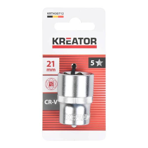 Nástrčná hlavice Kreator KRTH30712 1/2" 21mm 

