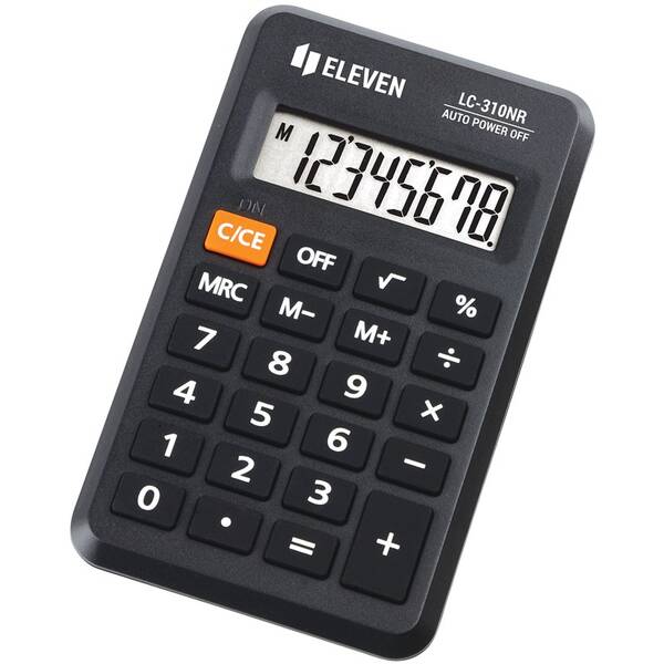 Kalkulačka Eleven LC310NR, kapesní, osmimístná černá

