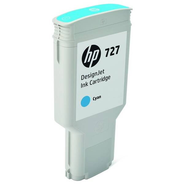 Inkoustová náplň HP 727, 300 ml azurová

