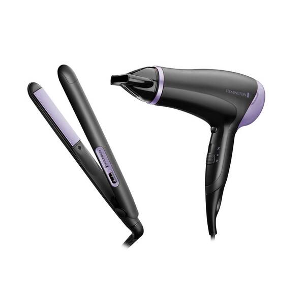 Dárková sada péče o vlasy Remington D3016GP Style Essentials černá/fialová

