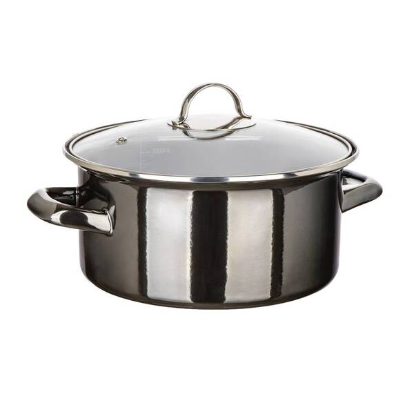 Hrnec s poklicí BANQUET METALLIC Black 22 cm, 3,75 l černý

