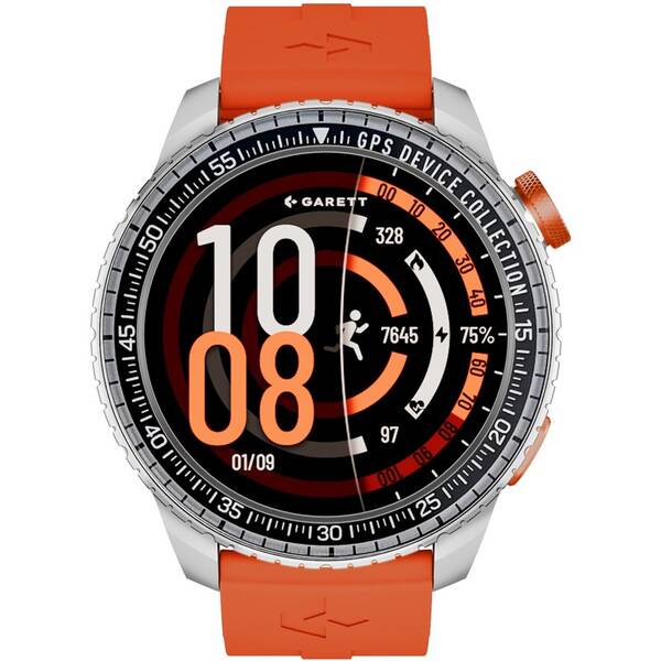 Chytré hodinky Garett Compass GPS stříbrné

