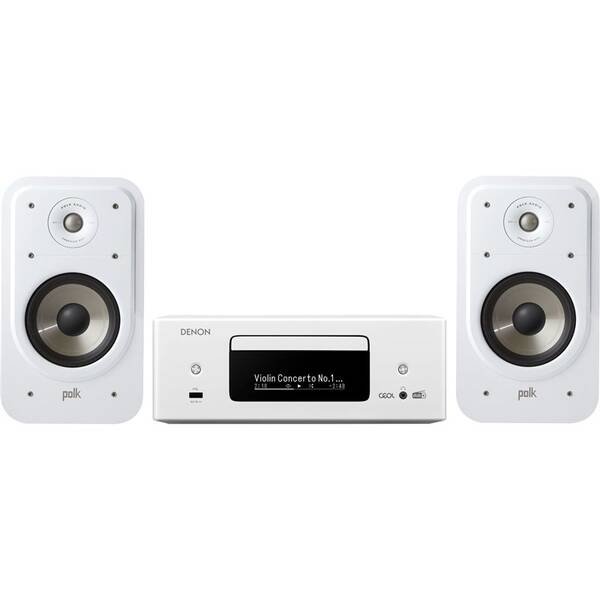 Mikrosystém Denon RCD-N12 DAB CEOL + repro Polk Signature S20 ELITE bílý

