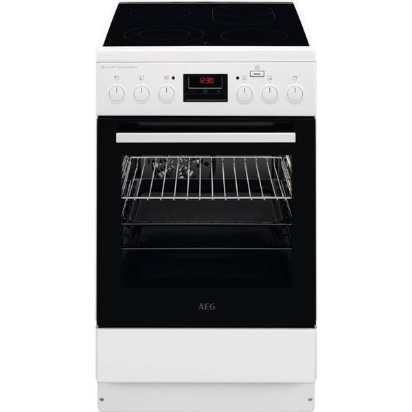 Sklokeramický sporák AEG CCB56481BW bílý

