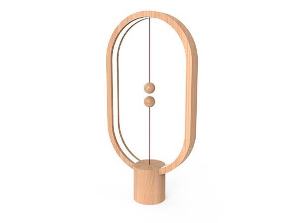 Stolní LED lampička Powercube Heng Balance Ellipse USB - Light Wood 

