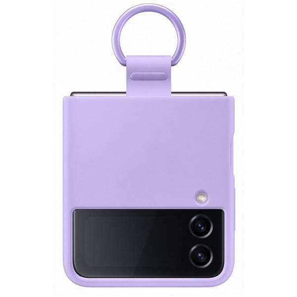 Kryt na mobil Samsung Galaxy Z Flip4 Silicone Cover with ring fialový

