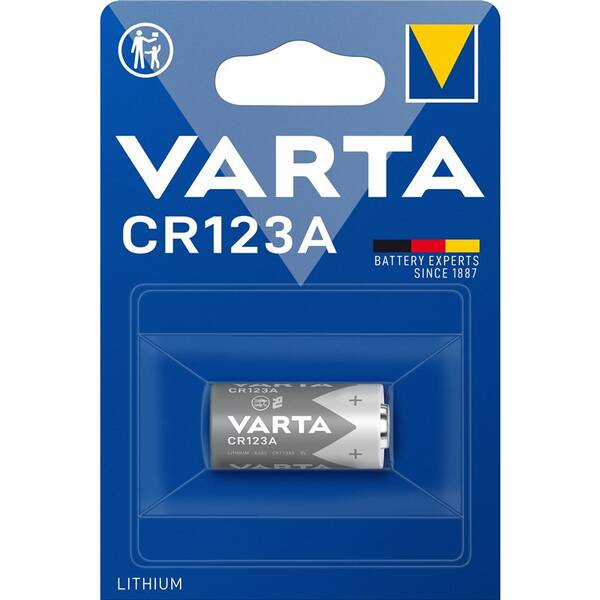 Baterie lithiová Varta CR123A, blistr 1ks 

