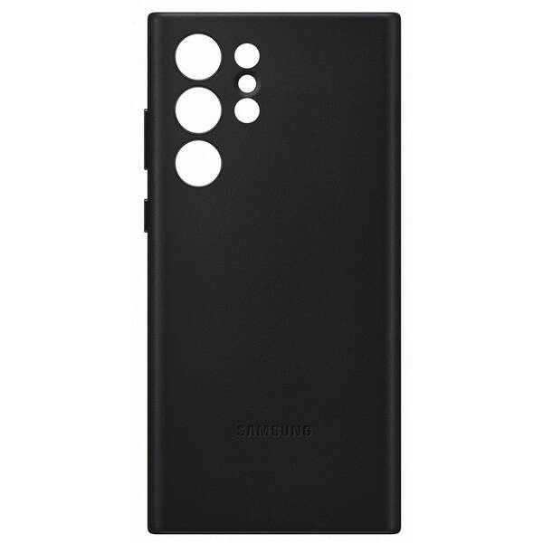 Kryt na mobil Samsung Leather Cover na Galaxy S22 Ultra černý

