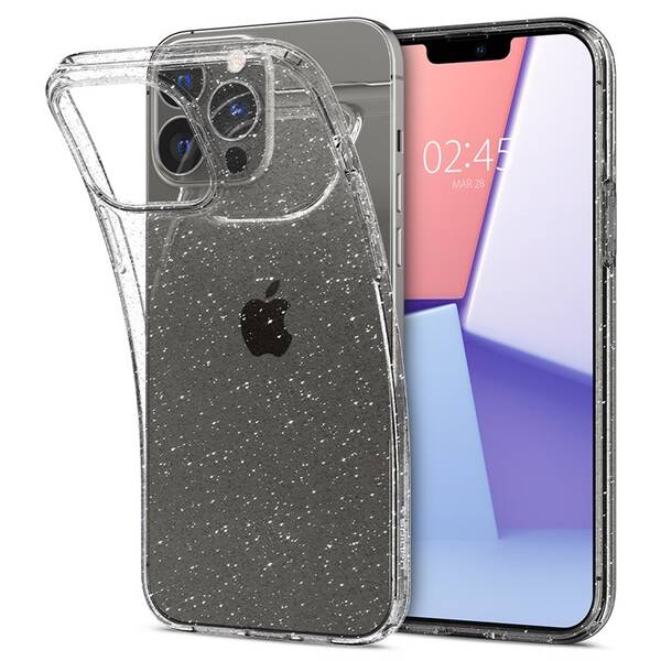 Kryt na mobil Spigen Liquid Crystal Glitter na Apple iPhone 13 Pro průhledný

