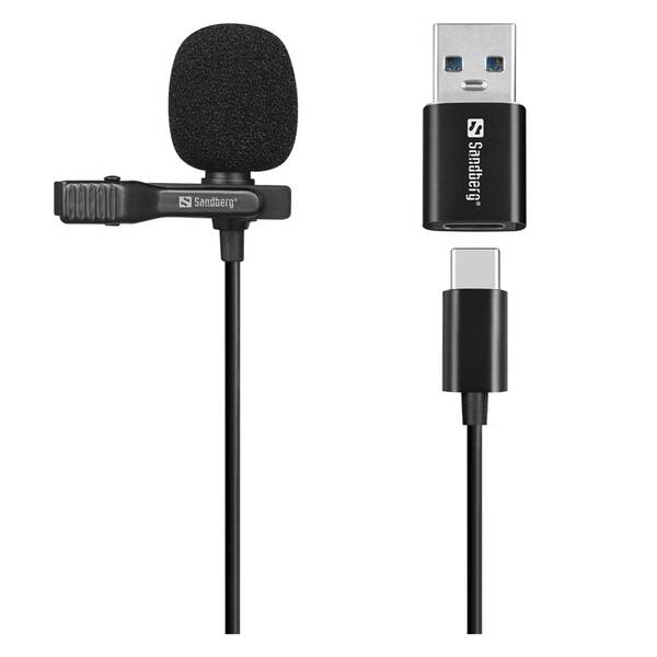 Mikrofon Sandberg Streamer Clip USB černý

