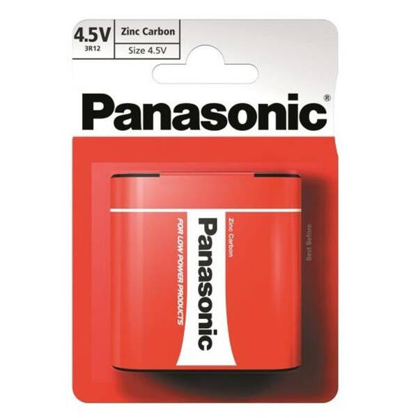Baterie zinkouhlíková Panasonic 4,5V, 3R12, blistr 1ks 

