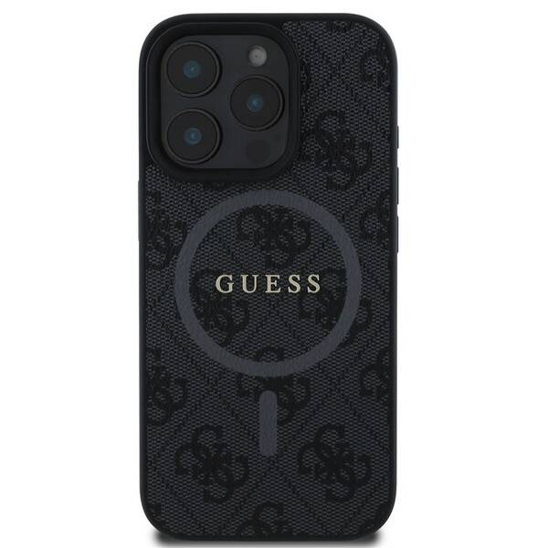 Kryt na mobil Guess 4G Colored Ring na Apple iPhone 16 Pro, MagSafe černý

