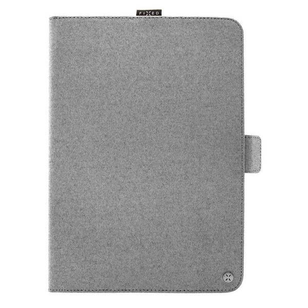 Pouzdro na tablet flipové FIXED Novel na tablety 10,1" s kapsou pro stylus šedý

