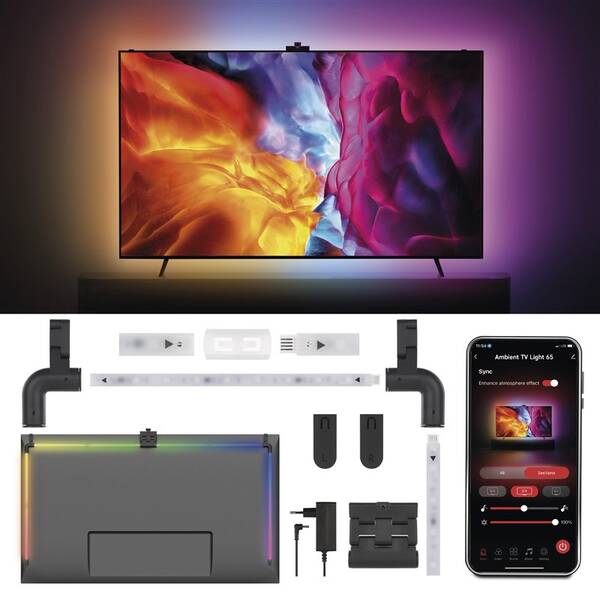 LED pásek EMOS GoSmart Ambientní  RGB za TV 65“ (164 cm) ZTV65 

