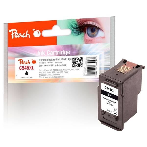 Inkoustová náplň Peach Canon PG-545XL, 510 stran černá

