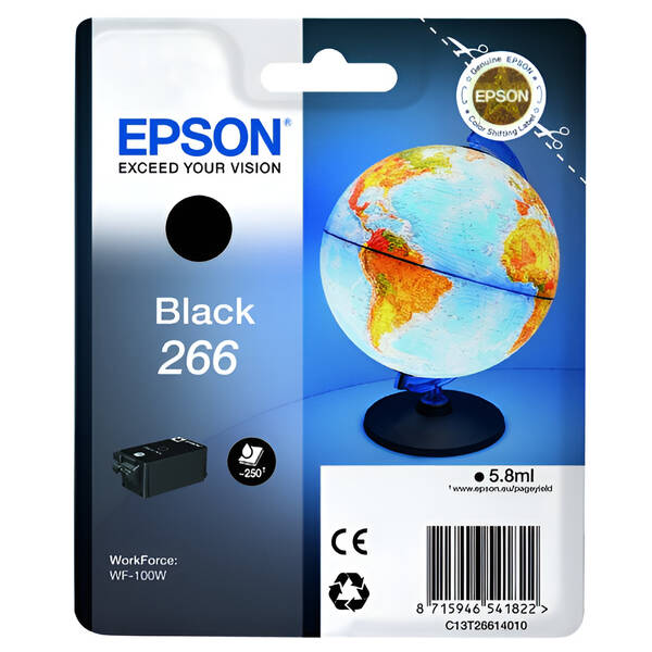 Inkoustová náplň Epson 266, 250 stran černá

