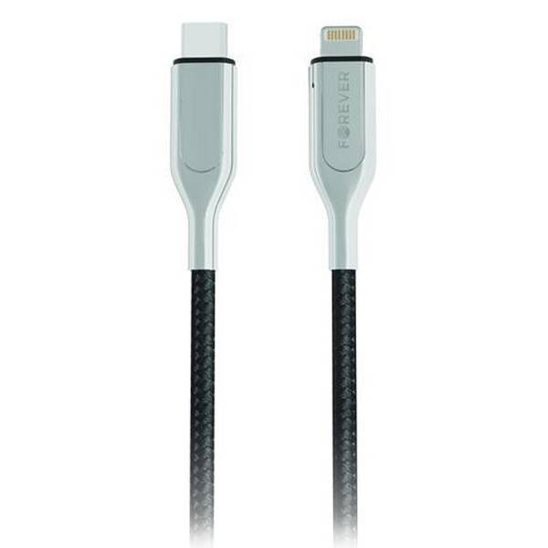 Kabel Forever USB-C/Lightning, MFi, 1,5 m černý

