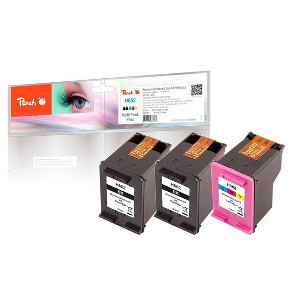 Inkoustová náplň Peach HP 652, MultiPack Plus, 2x 455/210 stran - CMYK 

