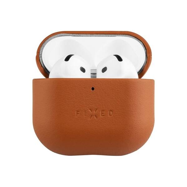 Pouzdro FIXED Kožené pouzdro PodsLeather pro Apple AirPods 4 hnědé

