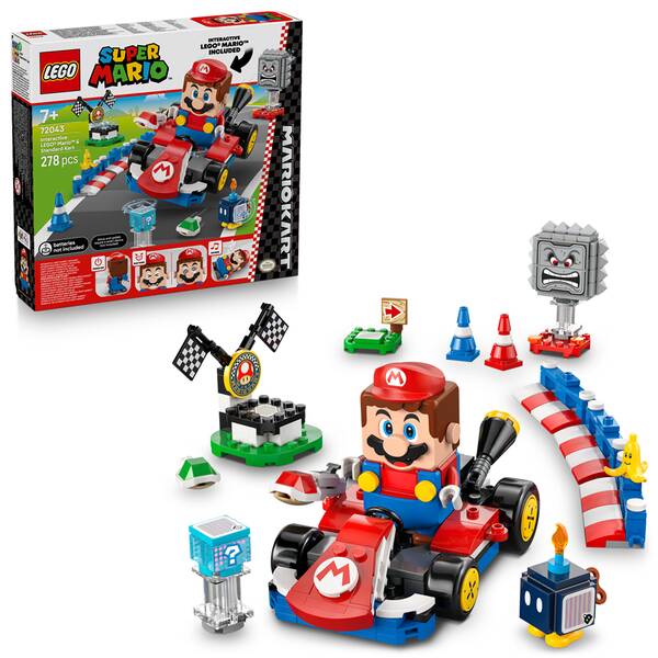 Stavebnice LEGO® Super Mario™ 72043 Mario Kart™ – Interaktivní Mario™ a Standard Kart 


