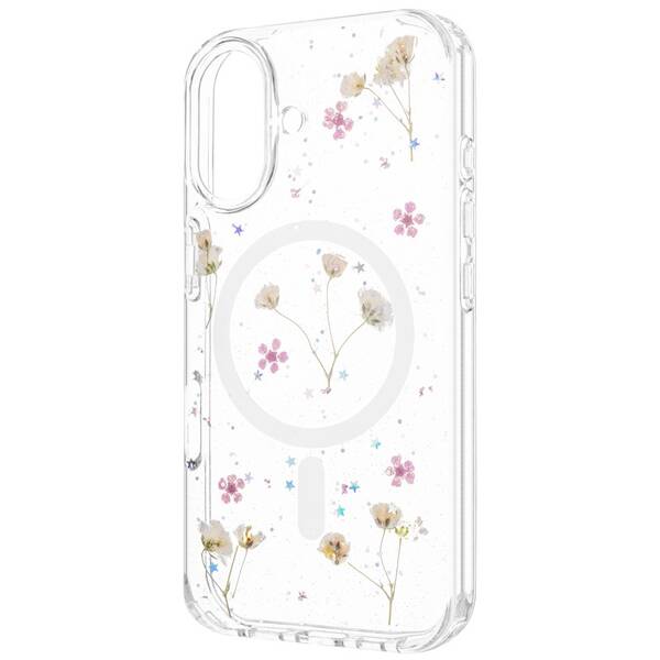 Kryt na mobil FIXED MagBloom s MagSafe na Apple iPhone 16 průhledný

