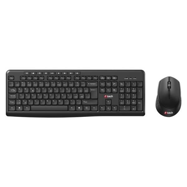 Klávesnice s myší C-Tech WLKMC-04, CZ/SK černá

