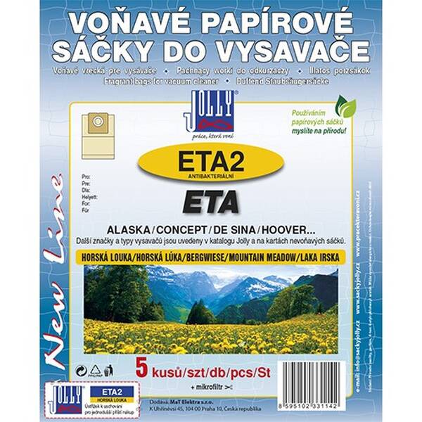 Sáčky do vysavače Jolly 3114S ETA 2 (5 ks) - horská louka 

