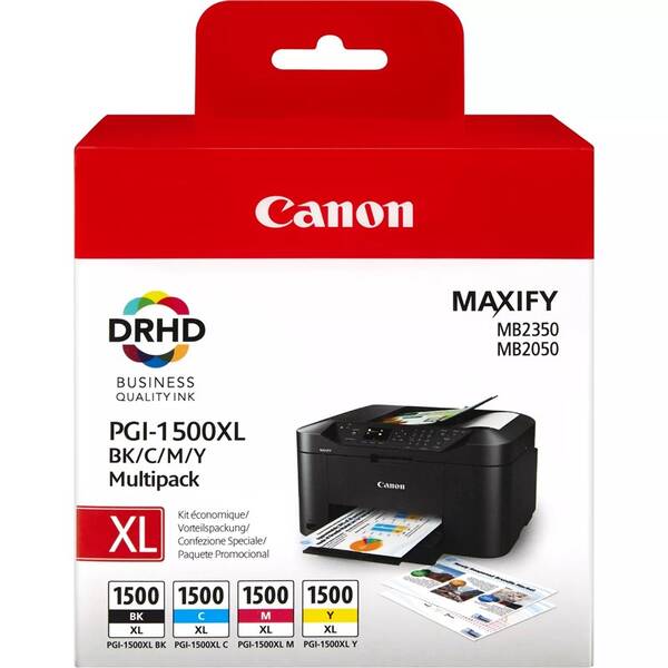 Inkoustová náplň Canon PGI1500XL, 1200/935 stran, vícebarevná

