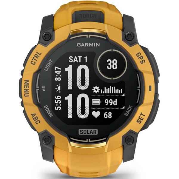 Chytré hodinky Garmin Instinct 3 - 50 mm Solar šedé/oranžové

