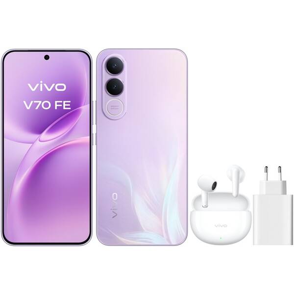 Mobilní telefon vivo V70 FE 5G 8 GB / 256 GB Prémiový set fialový

