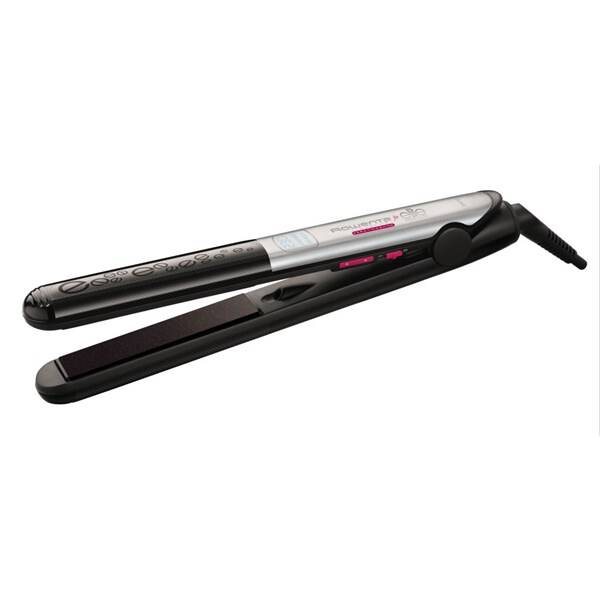 Žehlička na vlasy Rowenta Keratin Shine Liss &Curl SF4522E0 černá/stříbrná

