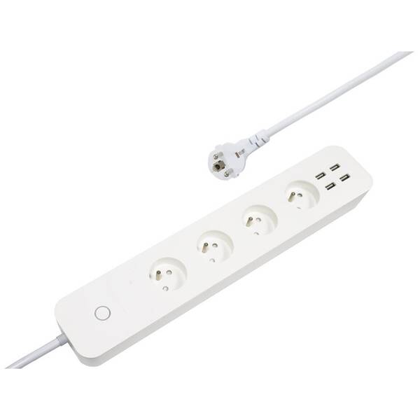 Kabel prodlužovací IMMAX NEO LITE Smart 4 x zásuvka + 4x USB, WiFi bílý

