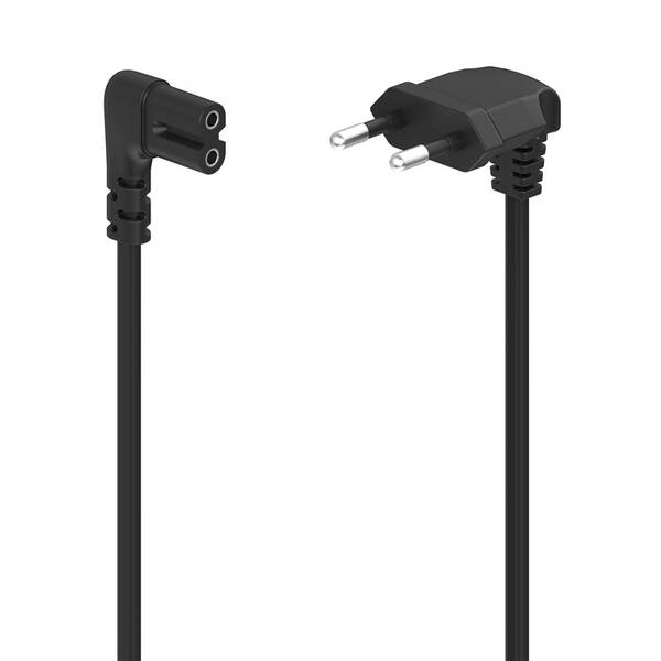 Kabel Hama napájecí, kolmé euro vidlice, 5 m černá barva
