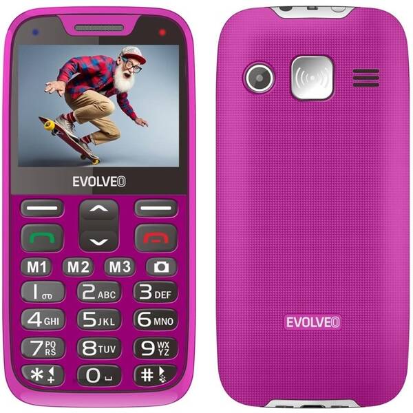 Mobilní telefon Evolveo EasyPhone XR růžový

