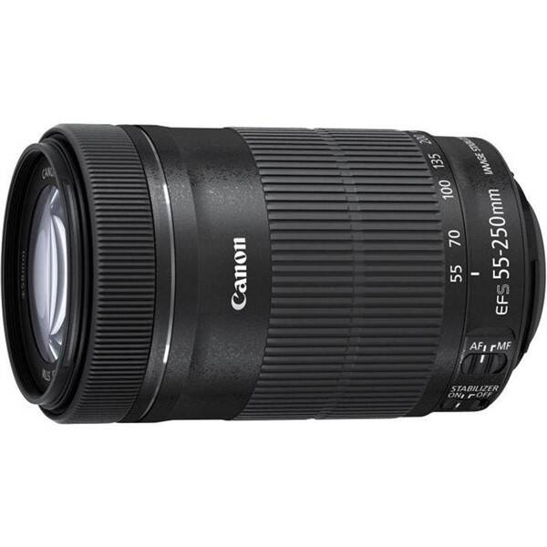 Objektiv Canon 55-250 mm f/4-5.6 IS STM + clona ET-63 černý

