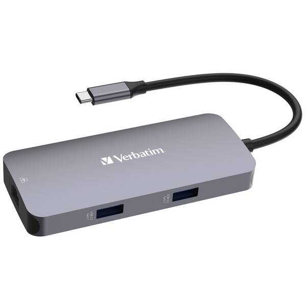 USB Hub Verbatim USB-C Pro Multiport 5 Port stříbrný

