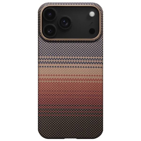 Kryt na mobil Pitaka Ultra-Slim Sunset na Apple iPhone 17 Pro hnědý/oranžový

