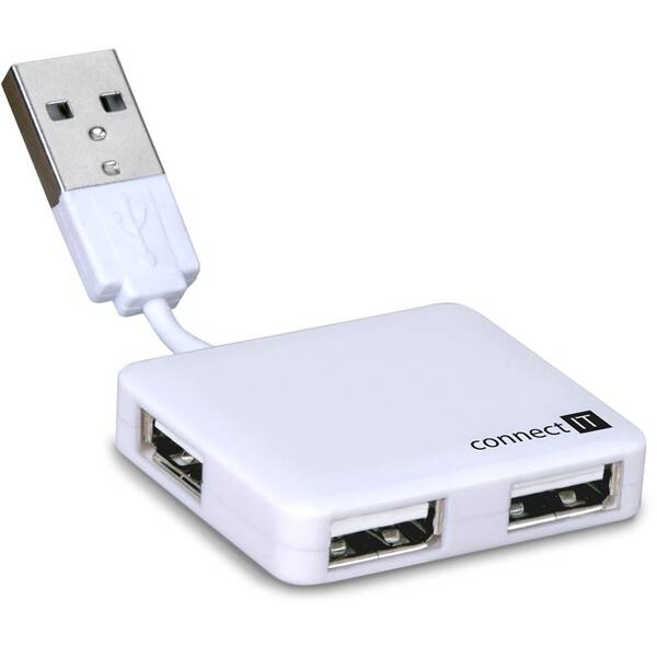 USB Hub Connect IT USB 2.0 / 4x USB 2.0 bílý

