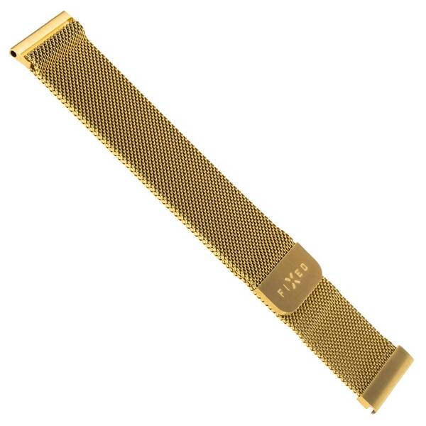 Řemínek FIXED Mesh Strap s šířkou 20mm na smartwatch zlatý

