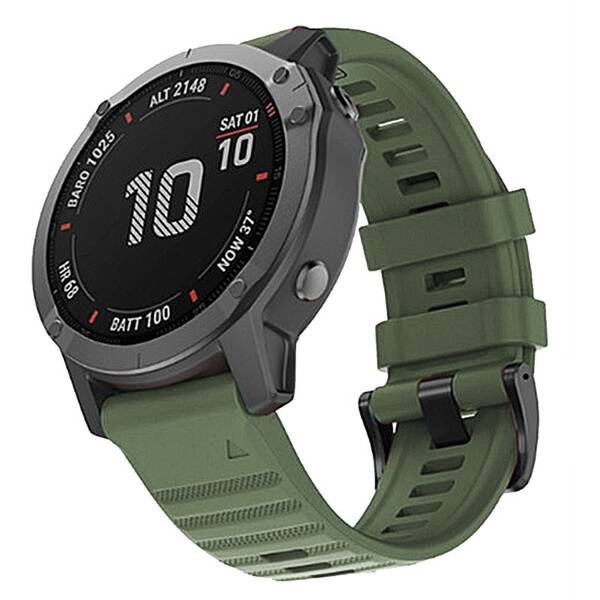 Řemínek RhinoTech pro Garmin QuickFit silikonový outdoor 26mm zelený

